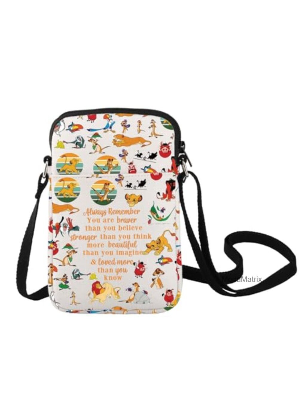 Canvas Crossbody Bag Lion Graphic Satchel Purse Gift for Her